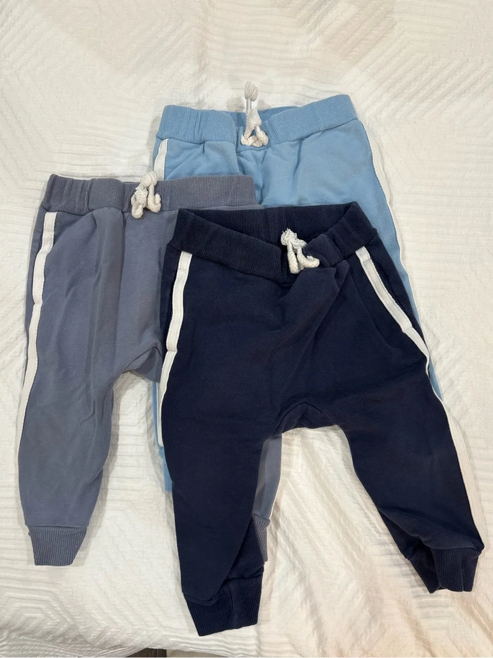 3-Pack Kids Jogger Pants - Light Blue, Gray, Navy
